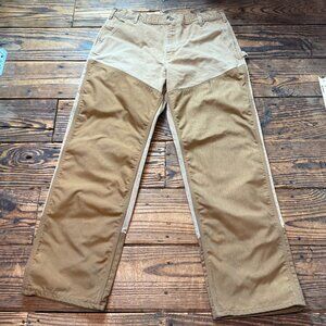 Vintage CARHARTT B186 BRN Brush Pants 38x34 Double Knee Front Duck Made in USA!
